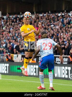 Bild: Gustavo Pantano/AHPIX LTD, Football, Premier League, Wolverhampton Wanderers gegen Manchester United, Molineux Stadium, Wolverhampton, UK, 29/08/ Stockfoto