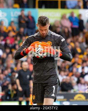 Bild: Gustavo Pantano/AHPIX LTD, Football, Premier League, Wolverhampton Wanderers gegen Manchester United, Molineux Stadium, Wolverhampton, UK, 29/08/ Stockfoto