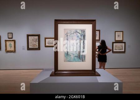 Cezanne Zeichnung Ausstellung im Museum of Modern Art, NYC Stockfoto