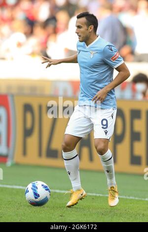 Mailand, Italien, 12. September 2021. Pedro von SS Lazio während der Serie A Spiel in Giuseppe Meazza, Mailand. Bildnachweis sollte lauten: Jonathan Moscrop / Sportimage Stockfoto