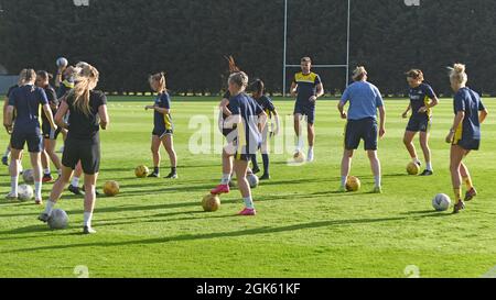 Bild: Andrew Roe/AHPIX LTD, Football, Doncaster Belles Training Session, 25/06/21, Cantley Park, Doncaster, UK Howard Roe >>>>07973739229 Stockfoto