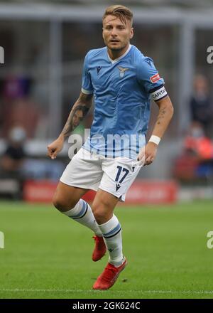 Mailand, Italien, 12. September 2021. Ciro unbeweglich der SS Lazio während der Serie A Spiel bei Giuseppe Meazza, Mailand. Bildnachweis sollte lauten: Jonathan Moscrop / Sportimage Stockfoto