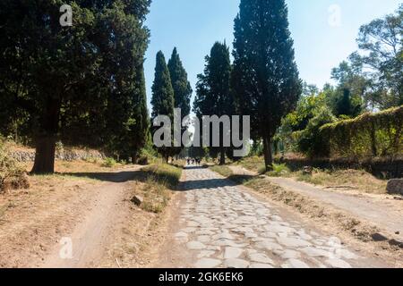 Alte Appian Way in Rom, Italien Stockfoto