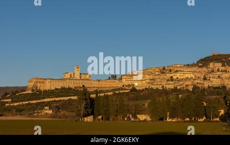 Die Stadt San Francesco hat eine lange Geschichte mit wichtigen römischen, mittelalterlichen und Renaissance-Überresten. Stockfoto