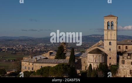 Die Stadt San Francesco hat eine lange Geschichte mit wichtigen römischen, mittelalterlichen und Renaissance-Überresten. Stockfoto