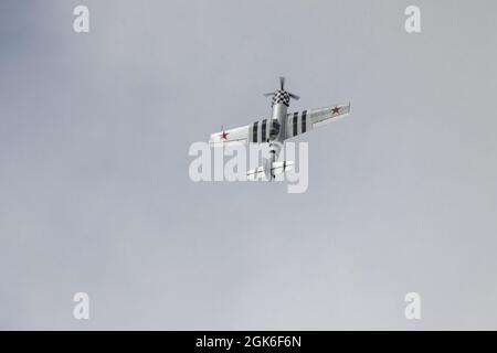 1985 Yakovlev Yak-50 (G-BVVO) auf der Abingdon Air & Country Show am Samstag, 11. September 2021 Stockfoto