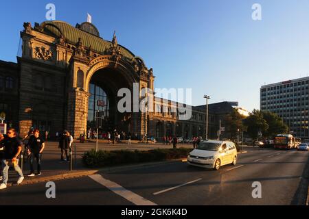 Nürnberg Barock Architektur beim Bahnhof oder Hauptbahnhof in der Innenstadt oder Altstadt von Nürnberg oder Nürnberg, Franken, Bayern Stockfoto