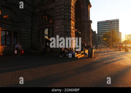 Nürnberg Barock Architektur beim Bahnhof oder Hauptbahnhof in der Innenstadt oder Altstadt von Nürnberg oder Nürnberg, Franken, Bayern Stockfoto