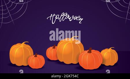 Halloween. Vektorvorlage für Poster und Banner Stock Vektor