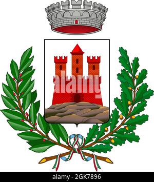 Stadt Fiumalbo, Modena, Italien, Wappen der Gemeinde, Vektorgrafik Stock Vektor