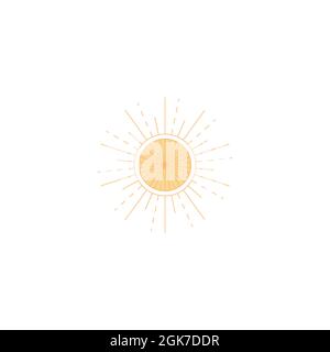 Es gibt eine helle Elemente von Splendid Sun Logo Stock Vektor