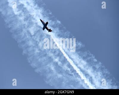 Patrulla Aguila auf der Internationalen Torre del Mar Airshow 2021, Provinz Malaga, Spanien. Stockfoto