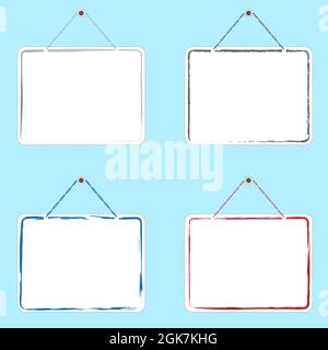 Leerer Tisch, Tafel, Schild, flaches Design, leere Vektorgrafik Stock Vektor