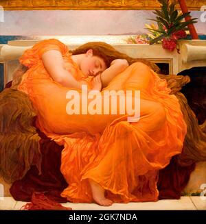 Flaming June von Sir Frederic Leighton (Lord Leighton: 1830-1896), Öl auf Leinwand, 1895 Stockfoto