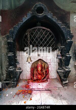 Lord Ganesha in Kathmandu während des Festivals Stockfoto