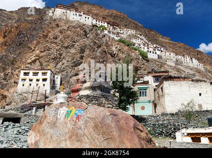 Karsha gompa - buddhistisches Kloster in Zanskar Tal - Ladakh - Jamu und Kaschmir - Indien Stockfoto