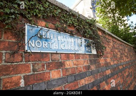 Typenschild für die nördliche Ringstraße dublin, republik irland Stockfoto