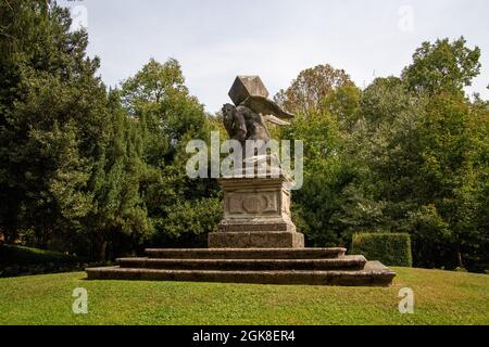 Valsanzibio, Padua - Italien, 11. September 2021: Garten der Villa Barbarigo in Valsanzibio, Padua. Stockfoto