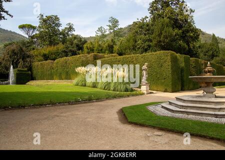 Valsanzibio, Padua - Italien, 11. September 2021: Garten der Villa Barbarigo in Valsanzibio, Padua. Stockfoto