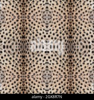 Nahtloses Printi-Spiegeldesign mit strukturiertem Muster und Leopardenleder und Schlangenhaut Stockfoto