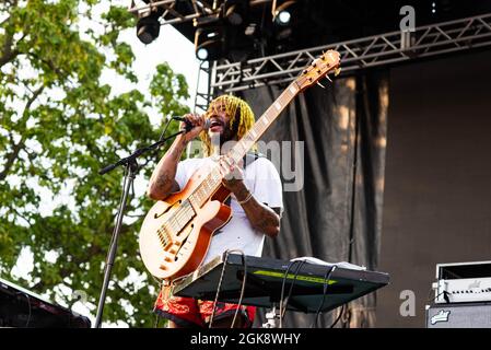 Chicago, USA. September 2021. CHICAGO, IL - 12. SEPTEMBER: Thudnercat peforms at Pitchfork 2021 Day 3 in Chicago, Illinois am 12. September 2021. (Foto von Annie Lesser/imageSPACE/Sipa USA) Quelle: SIPA USA/Alamy Live News Stockfoto