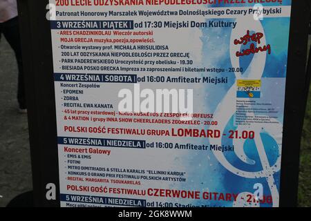 23. INTERNATIONALES GRIECHISCHES SONG FESTIVAL ZGORZELEC 2021,XXIII Miedzynarodowy Festiwal Piosenki Greckiej Stockfoto