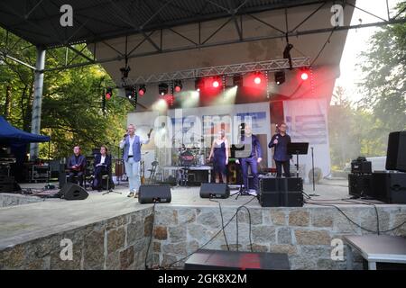 23. INTERNATIONALES GRIECHISCHES SONG FESTIVAL ZGORZELEC 2021,XXIII Miedzynarodowy Festiwal Piosenki Greckiej Stockfoto