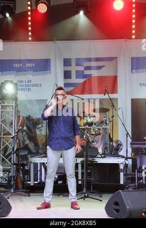 23. INTERNATIONALES GRIECHISCHES SONG FESTIVAL ZGORZELEC 2021,XXIII Miedzynarodowy Festiwal Piosenki Greckiej Stockfoto