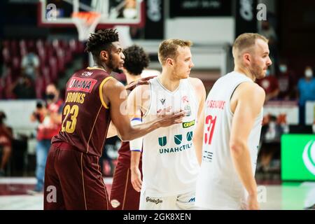 Venedig, Italien. September 2021. Jeff Brooks (Umana Reyer Venezia) durante Umana Reyer Venezia VS UNAHOTELS Reggio Emilia, Basket Supercoppa Italiana in Venezia, Italia, 13 settembre 2021 Quelle: Independent Photo Agency/Alamy Live News Stockfoto