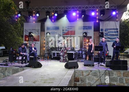 23. INTERNATIONALES GRIECHISCHES SONG FESTIVAL ZGORZELEC 2021,XXIII Miedzynarodowy Festiwal Piosenki Greckiej Stockfoto