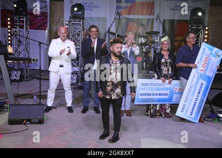 23. INTERNATIONALES GRIECHISCHES SONG FESTIVAL ZGORZELEC 2021,XXIII Miedzynarodowy Festiwal Piosenki Greckiej Stockfoto