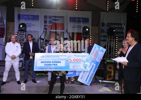 23. INTERNATIONALES GRIECHISCHES SONG FESTIVAL ZGORZELEC 2021,XXIII Miedzynarodowy Festiwal Piosenki Greckiej Stockfoto
