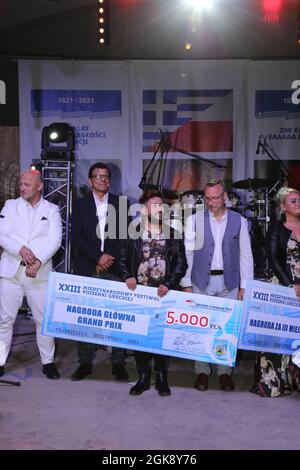 23. INTERNATIONALES GRIECHISCHES SONG FESTIVAL ZGORZELEC 2021,XXIII Miedzynarodowy Festiwal Piosenki Greckiej Stockfoto