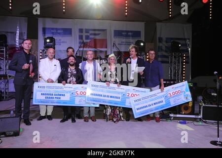 23. INTERNATIONALES GRIECHISCHES SONG FESTIVAL ZGORZELEC 2021,XXIII Miedzynarodowy Festiwal Piosenki Greckiej Stockfoto