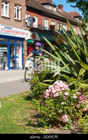 Rayners Lane Cycle Lane Stockfoto