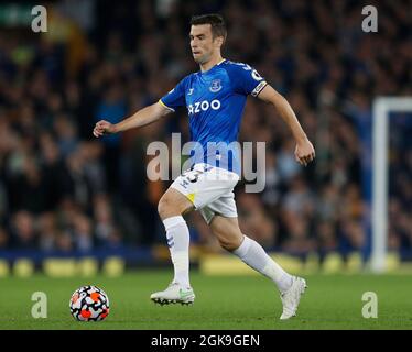 Liverpool, England, 13. September 2021. Seamus Coleman aus Everton während des Spiels der Premier League im Goodison Park, Liverpool. Bildnachweis sollte lauten: Darren Staples / Sportimage Credit: Sportimage/Alamy Live News Stockfoto