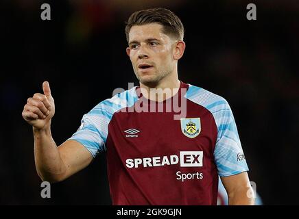 Liverpool, England, 13. September 2021. James Tarkowski aus Burnley während des Spiels der Premier League im Goodison Park, Liverpool. Bildnachweis sollte lauten: Darren Staples / Sportimage Credit: Sportimage/Alamy Live News Stockfoto