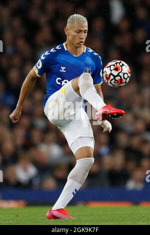 Liverpool, England, 13. September 2021. Richarlison von Everton während des Spiels der Premier League im Goodison Park, Liverpool. Bildnachweis sollte lauten: Darren Staples / Sportimage Credit: Sportimage/Alamy Live News Stockfoto