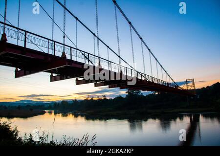 Schöne Brücke in Kon TUM Provinz Zentralvietnam Stockfoto