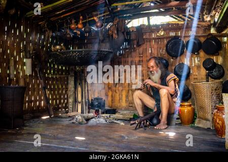 Schöner Alltag in der Provinz Kon TUM in Zentralvietnam Stockfoto