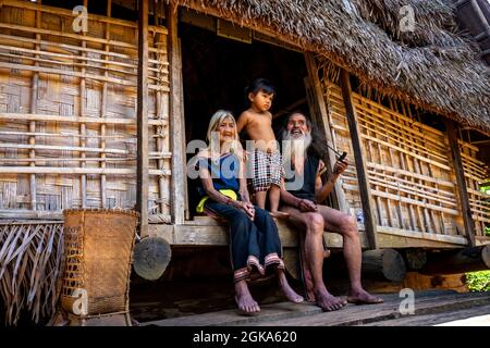 Schöner Alltag in der Provinz Kon TUM in Zentralvietnam Stockfoto