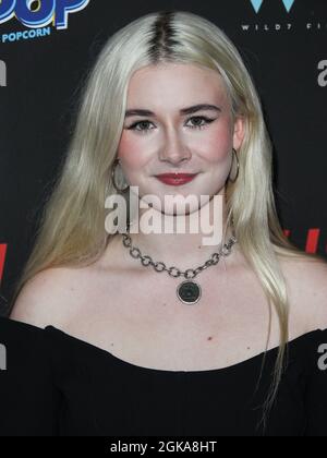 HOLLYWOOD, LOS ANGELES, KALIFORNIEN, USA - 13. SEPTEMBER: Die Schauspielerin Harlow Olivia Calliope Jane kommt zur Los Angeles Premiere von Vision Films' 'I Love US', die am 13. September 2021 im Harmony Gold Theater in Hollywood, Los Angeles, Kalifornien, USA, stattfand. (Foto von Xavier Collin/Image Press Agency) Stockfoto