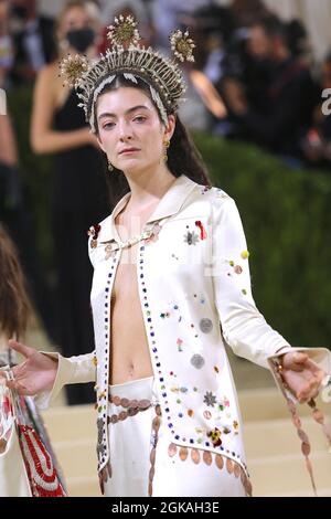 New York, USA. September 2021. Lorde besucht am 13. September 2021 die Benefizgala 2021 des Metropolitan Museum of Art Costume Institute in New York City, NY, USA. Foto von Charles Guerin/ABACAPRESS.COM Quelle: Abaca Press/Alamy Live News Stockfoto