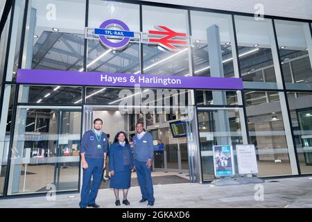 Hayes und Harlington neuer TFL-Bahnhof Stockfoto