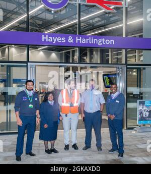 Hayes und Harlington neuer TFL-Bahnhof Stockfoto