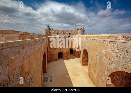 Innenansicht des Schlosses Maniace in Syrakus. Italien. Stockfoto