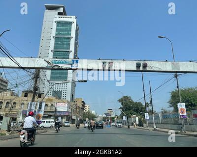 Shaheen-Komplex vor dem obersten Gericht. Financial Street Karachi Stockfoto