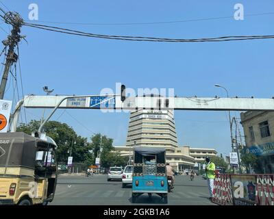 Shaheen-Komplex vor dem obersten Gericht. Financial Street Karachi Stockfoto