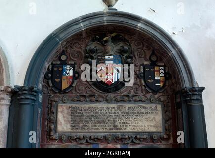 Purefoy Memorial, St. Michael and All Angels Church, Fenny Drayton, Leicestershire, England, Großbritannien Stockfoto