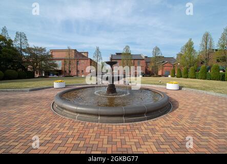 Wasserbrunnen im Noritake Pottery Museum and Craft Center in Nagoya, Japan. Stockfoto